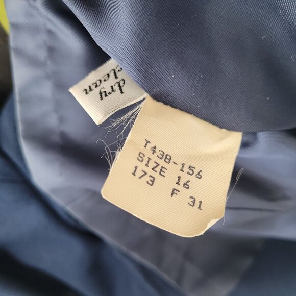 Pendleton womens 16 blue VTG Virgin wool single button blazer with pockets - Picture 7 of 10